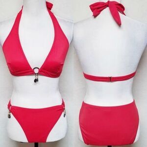 VINTAGE 80s Next by Athena Red Belly Dancer Bikini